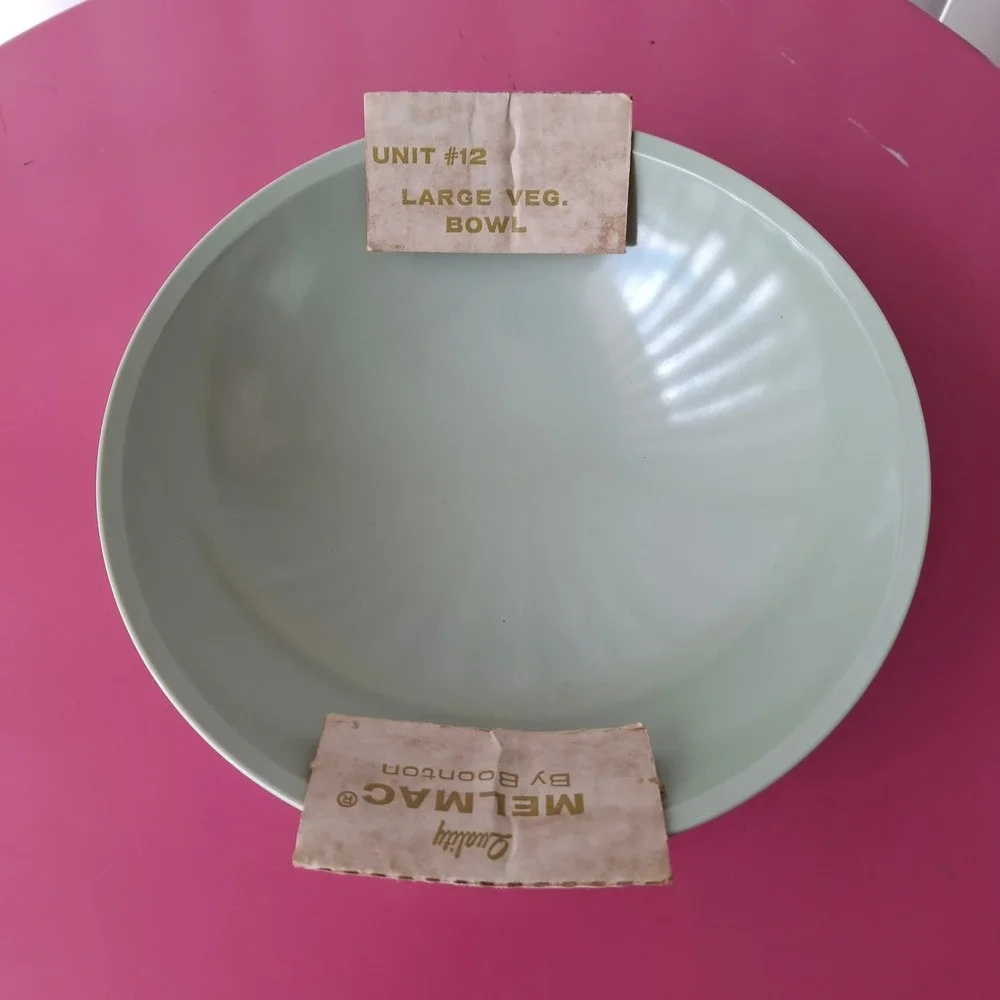 Boonton Melmac Large Vegetable Serving Bowl Seafoam Green Vintage Set of 3 MCM